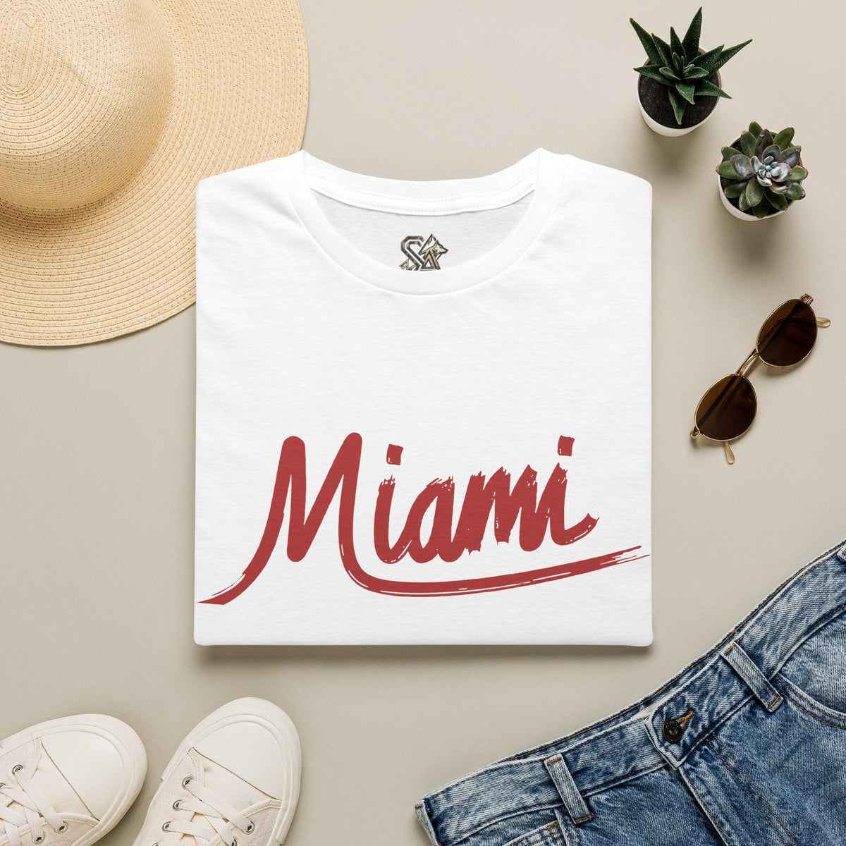 Miami T-Shirt Premium Design SKIALFA Unisex