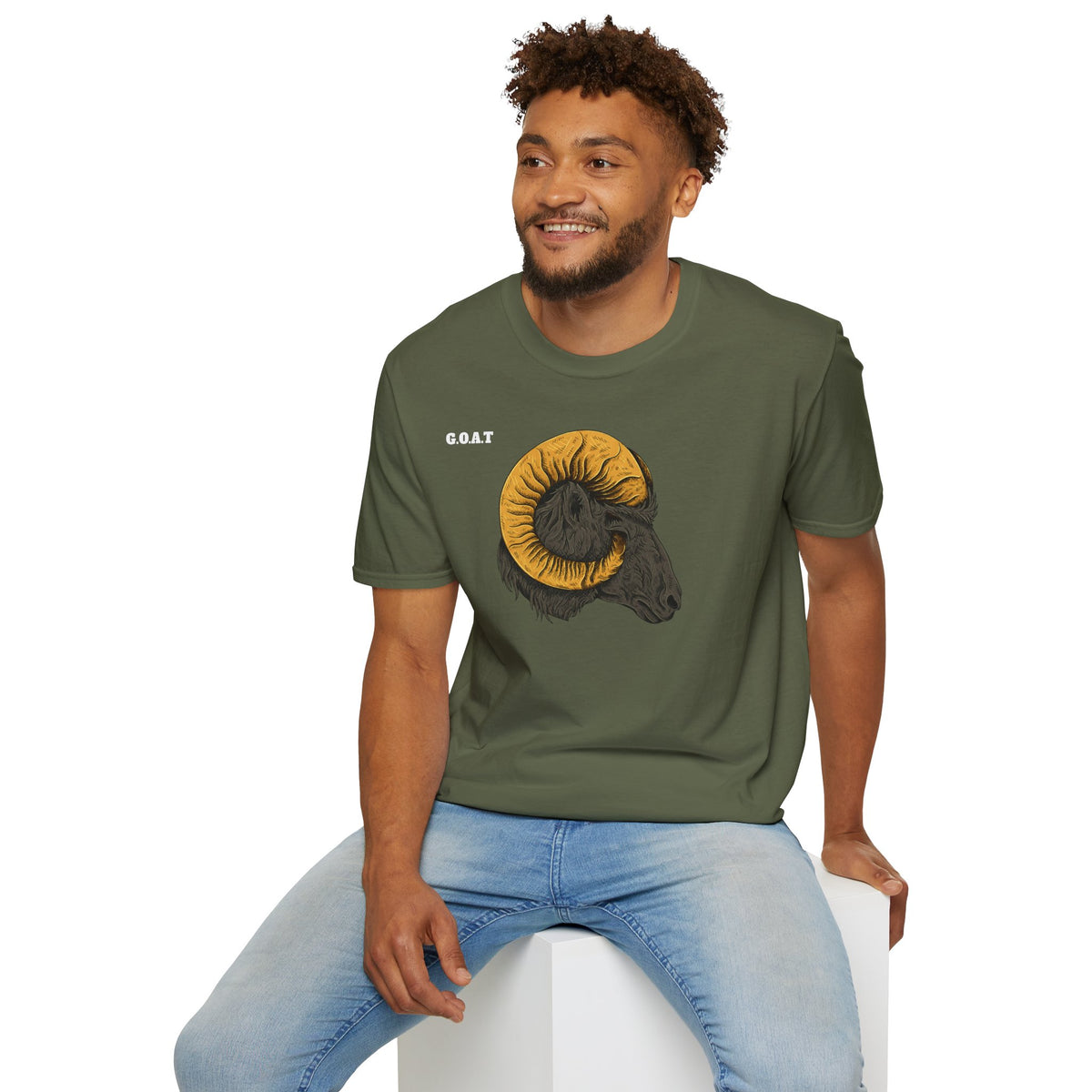 GOAT Goat Head T-Shirt Premium Design SKIALFA Unisex
