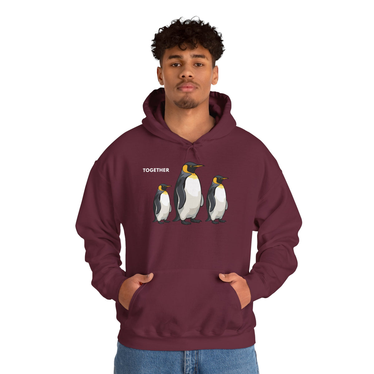 TOGETHER Penguin Hoodie Premium Design SKIALFA Unisex