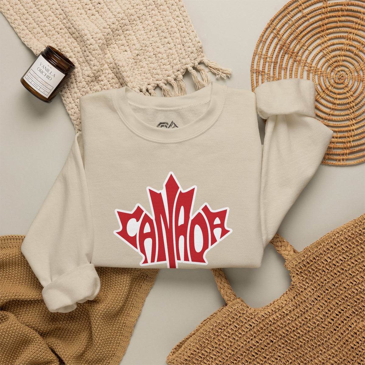 CANADA Leaf Sweatshirt Premium Design SKIALFA Unisex