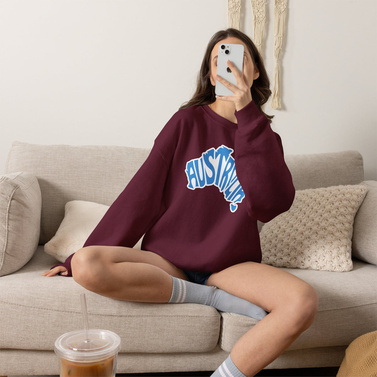Australia Graphic Sweatshirt Premium Design SKIALFA Unisex