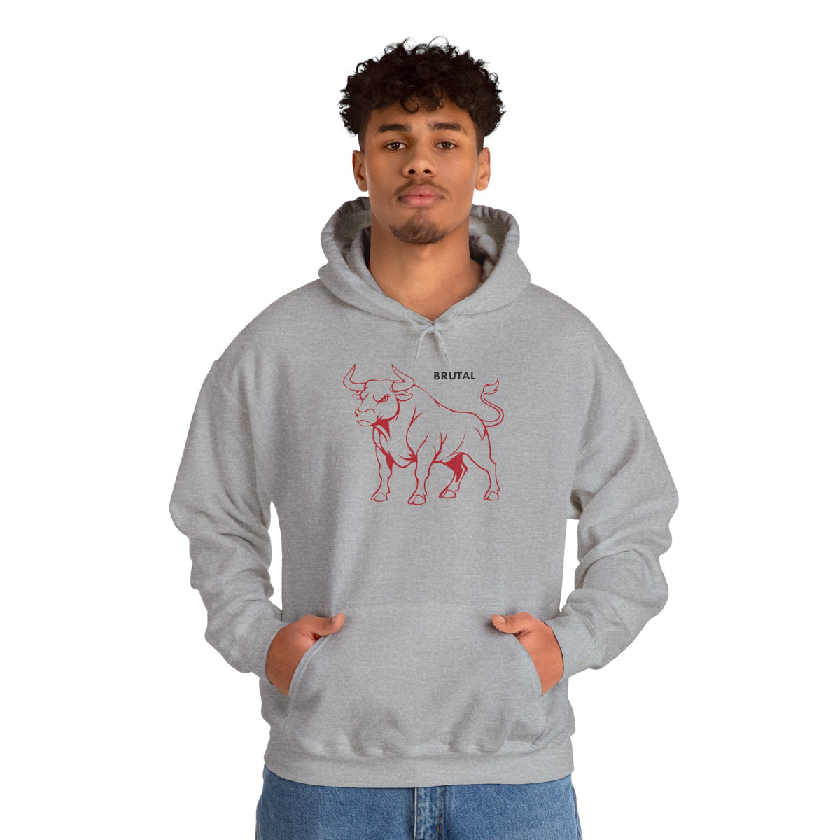 BRUTAL Bull Hoodie Premium Design SKIALFA Unisex
