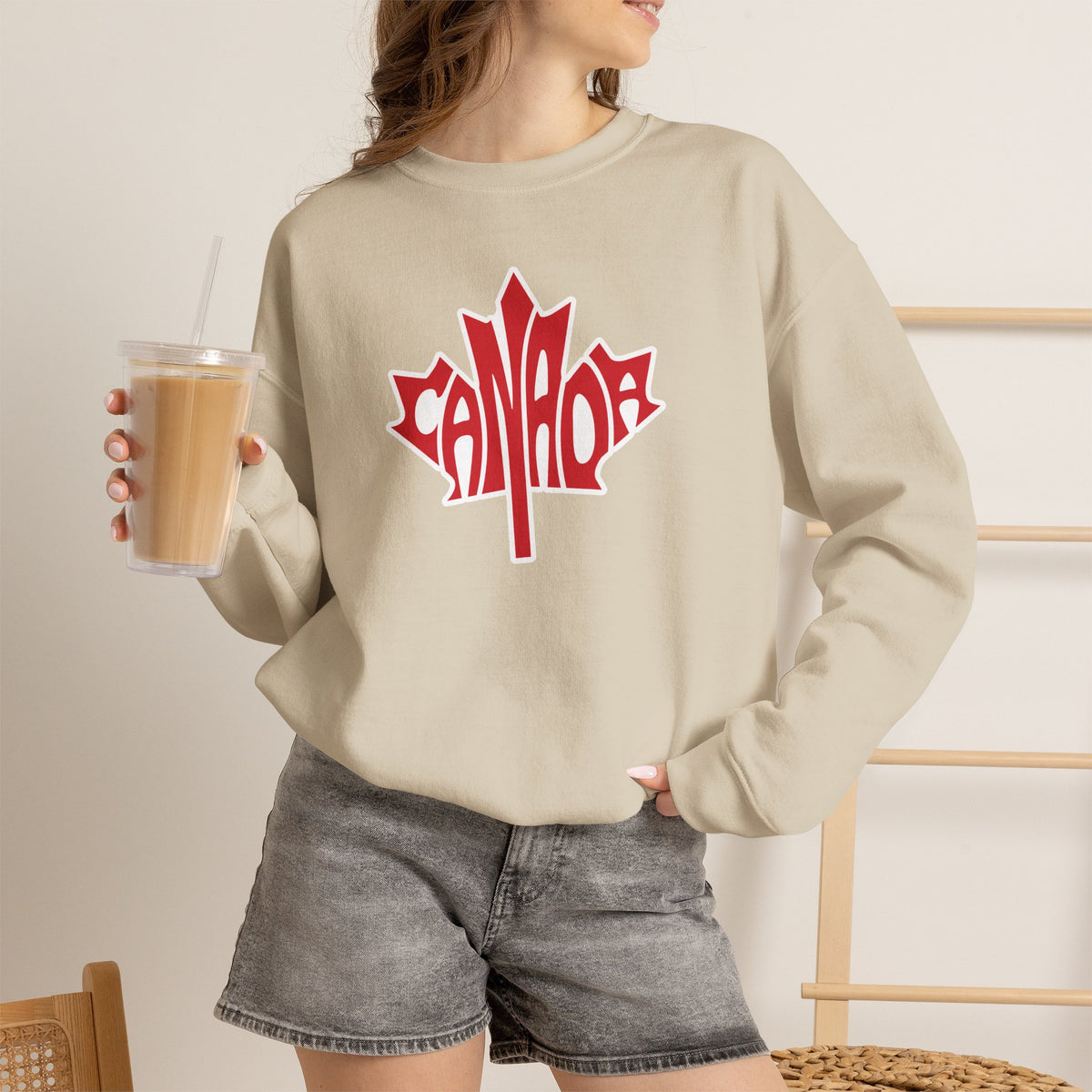 CANADA Leaf Sweatshirt Premium Design SKIALFA Unisex