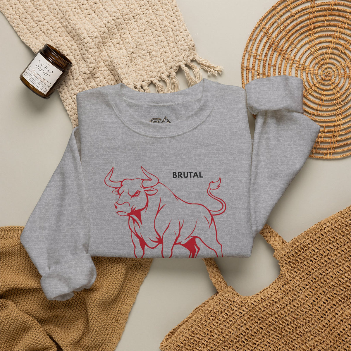 BRUTAL Bull Sweatshirt Premium Design SKIALFA Unisex