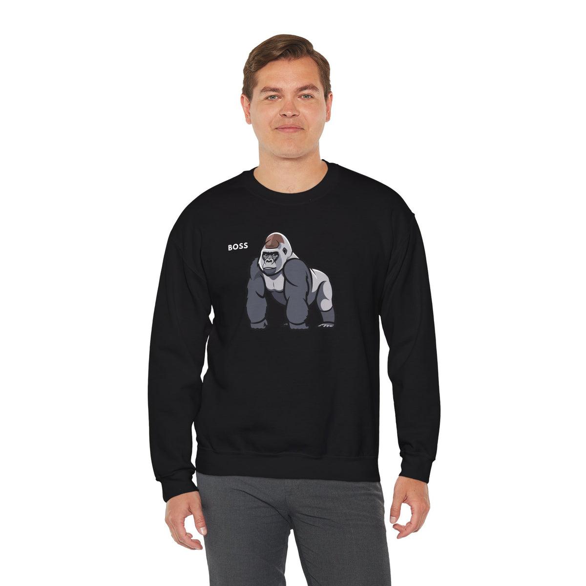 BOSS Gorilla Sweatshirt Premium Design SKIALFA Unisex