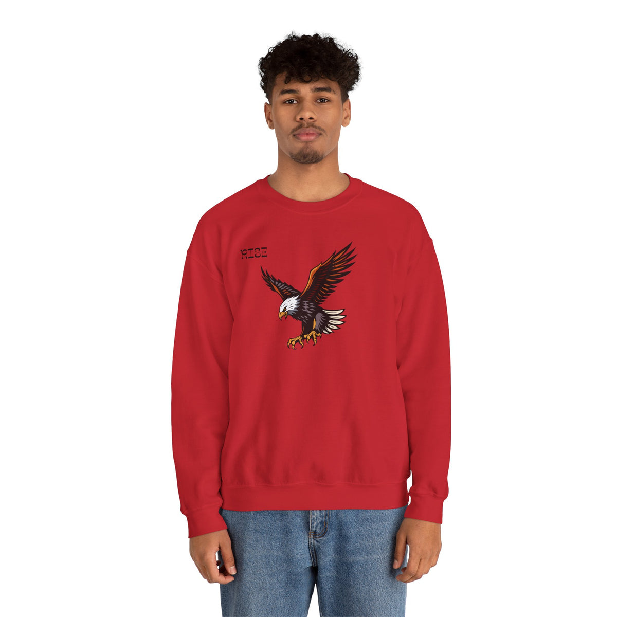 RISE Eagle Sweatshirt Premium Design SKIALFA Unisex