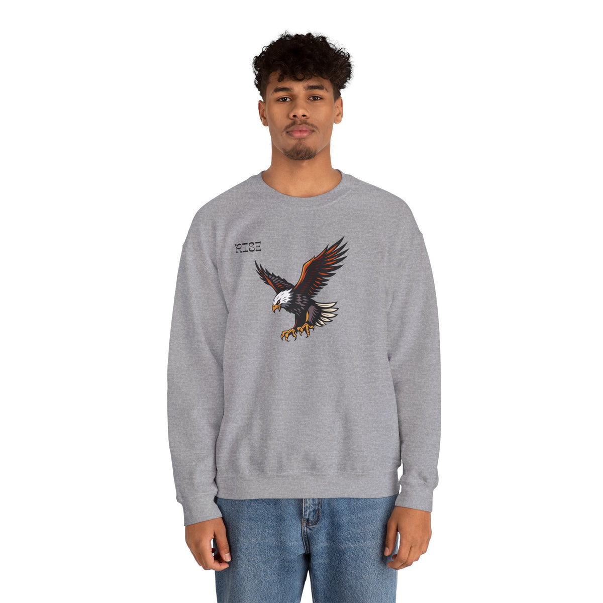 RISE Eagle Sweatshirt Premium Design SKIALFA Unisex