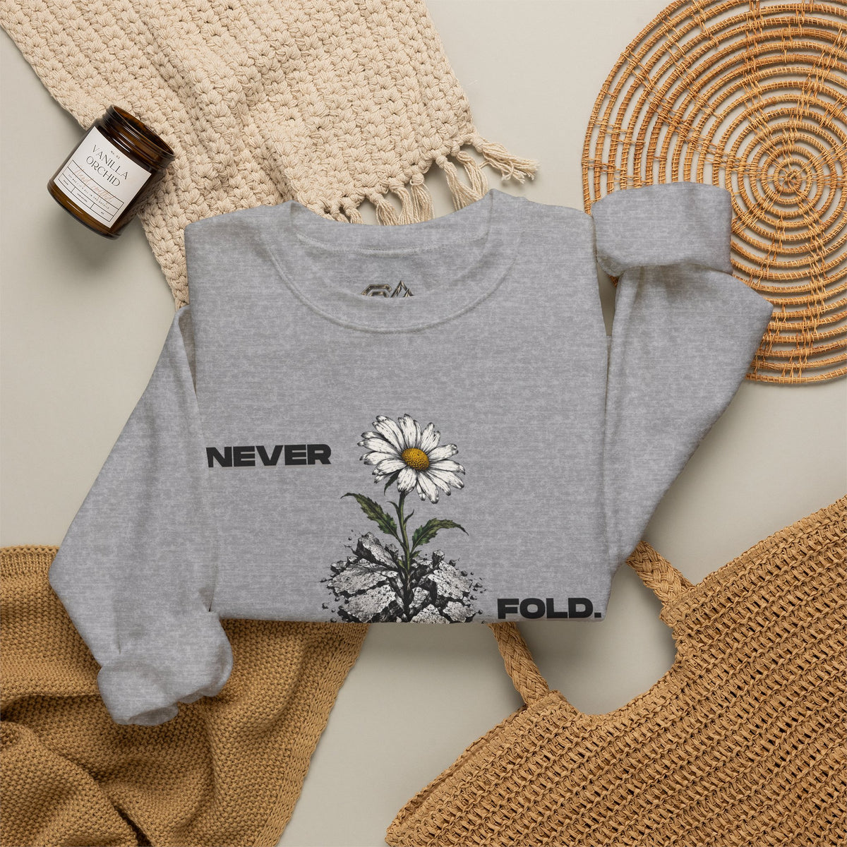 NEVER FOLD Sweatshirt Premium Design SKIALFA Unisex