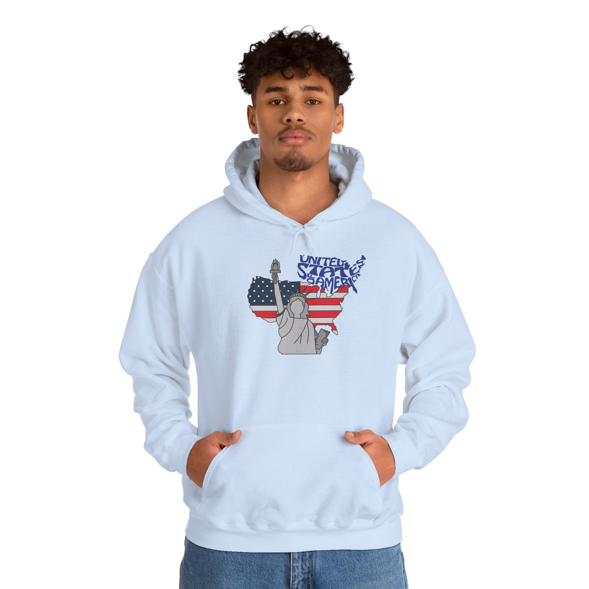 USA Flag Hoodie Premium Design SKIALFA Unisex