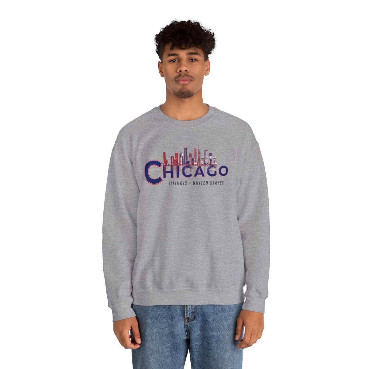 Chicago Sweatshirt Premium Design SKIALFA Unisex