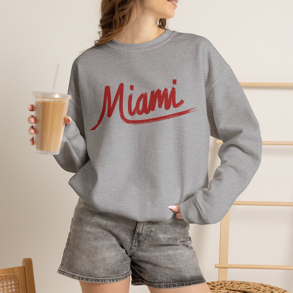 Miami Sweatshirt Premium Design SKIALFA Unisex