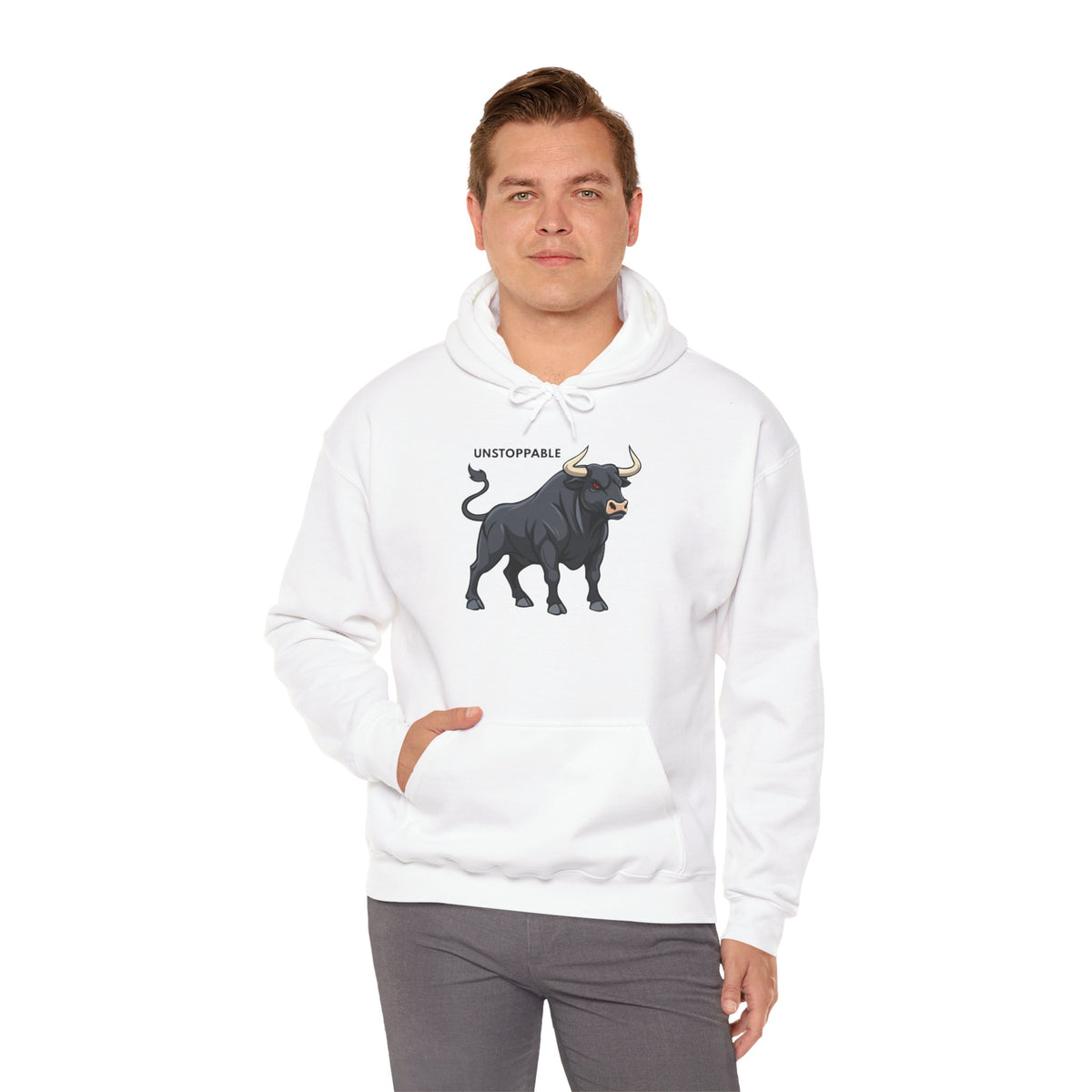 UNSTOPPABLE Bull Hoodie Premium Design SKIALFA Unisex