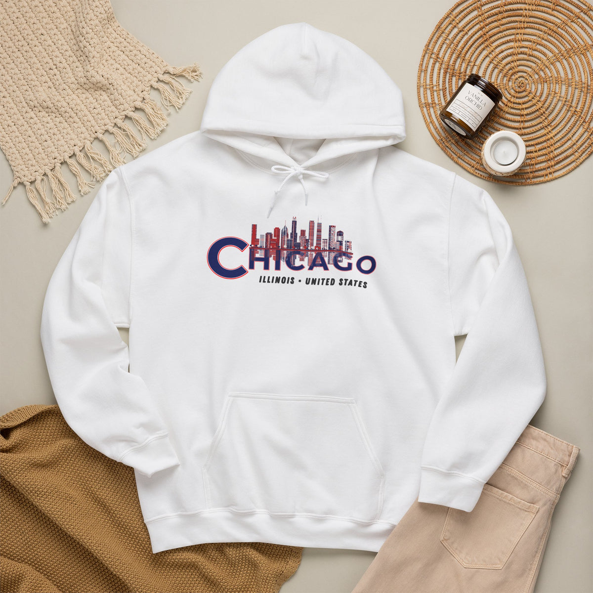 CHICAGO Hoodie Premium Design SKIALFA Unisex