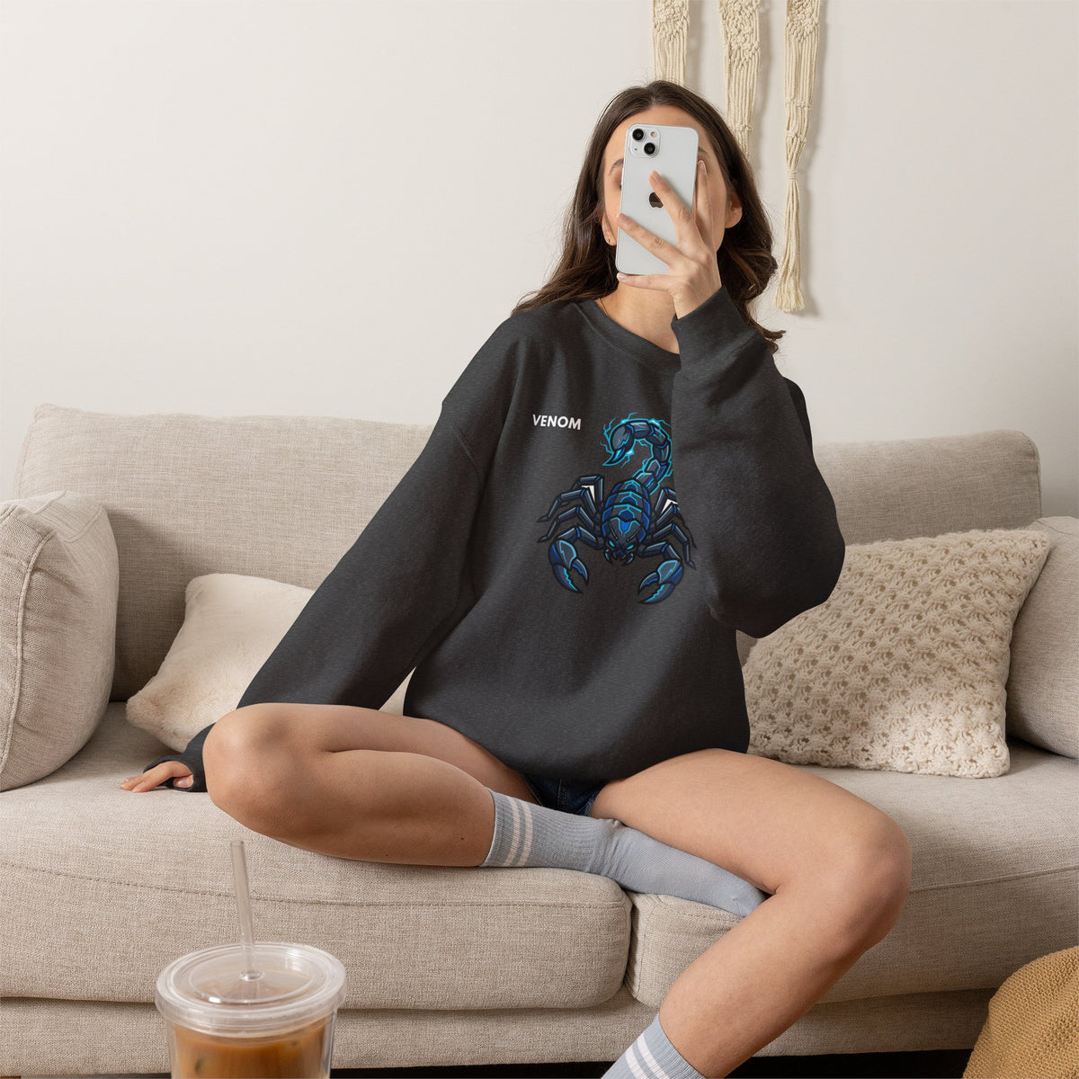 VENOM Scorpion Sweatshirt Premium Design SKIALFA Unisex