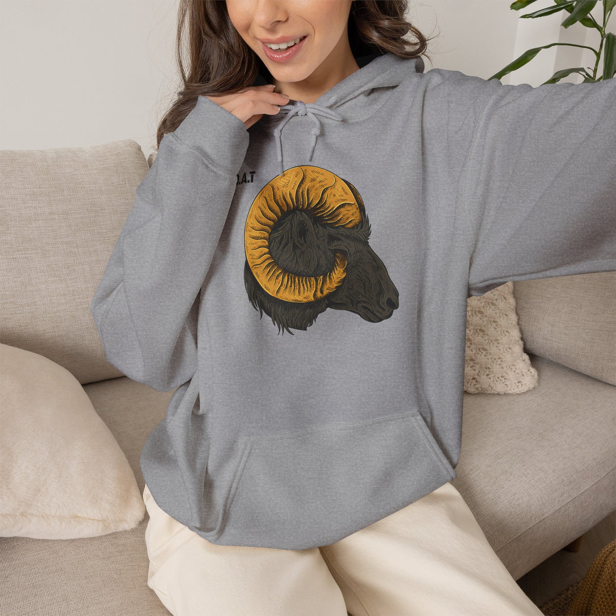 GOAT Head Goat Hoodie Premium Design SKIALFA Unisex