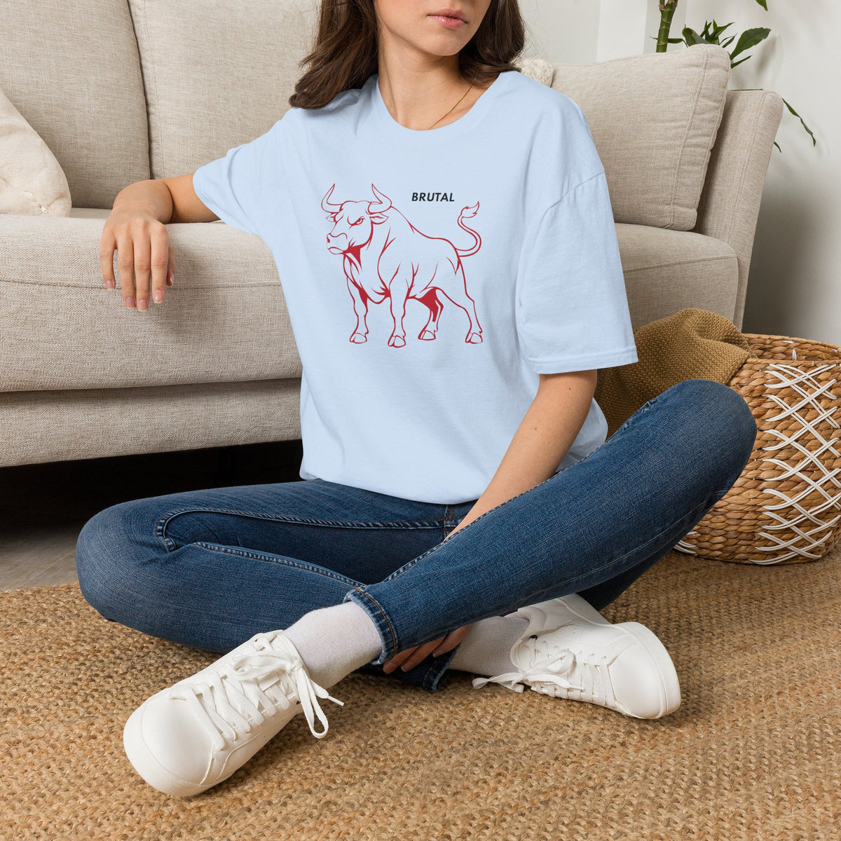 BRUTAL Bull T-Shirt Premium Design SKIALFA Unisex