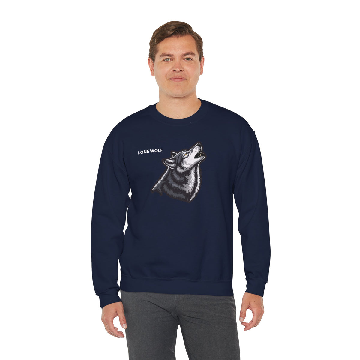 LONE WOLF Sweatshirt Premium Design SKIALFA Unisex