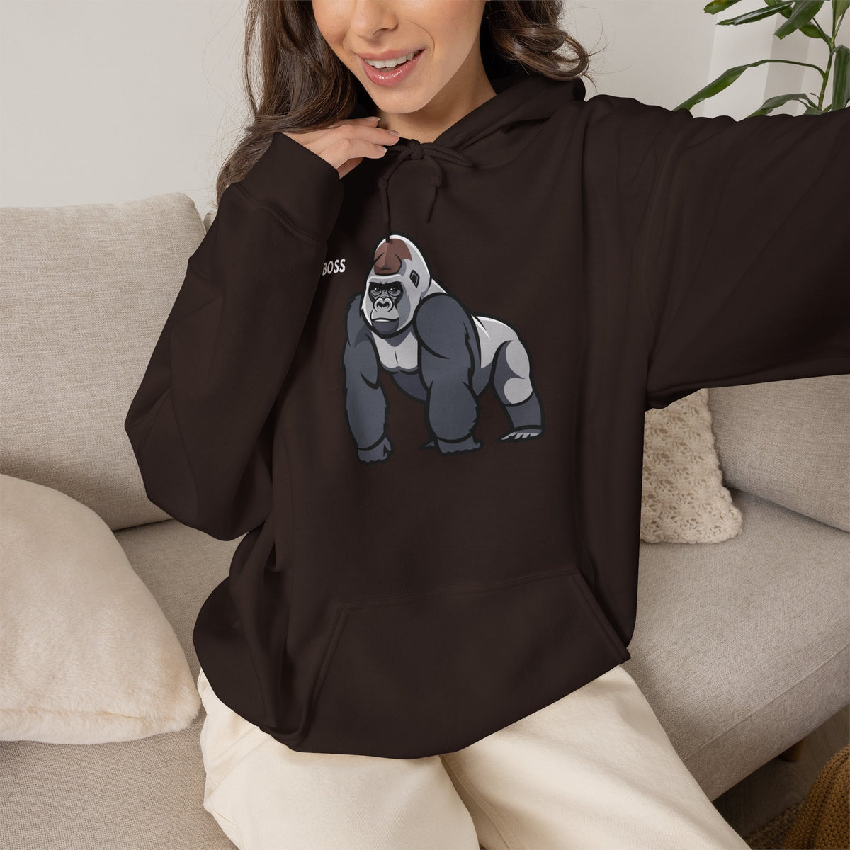BOSS Gorilla Hoodie Premium Design SKIALFA Unisex