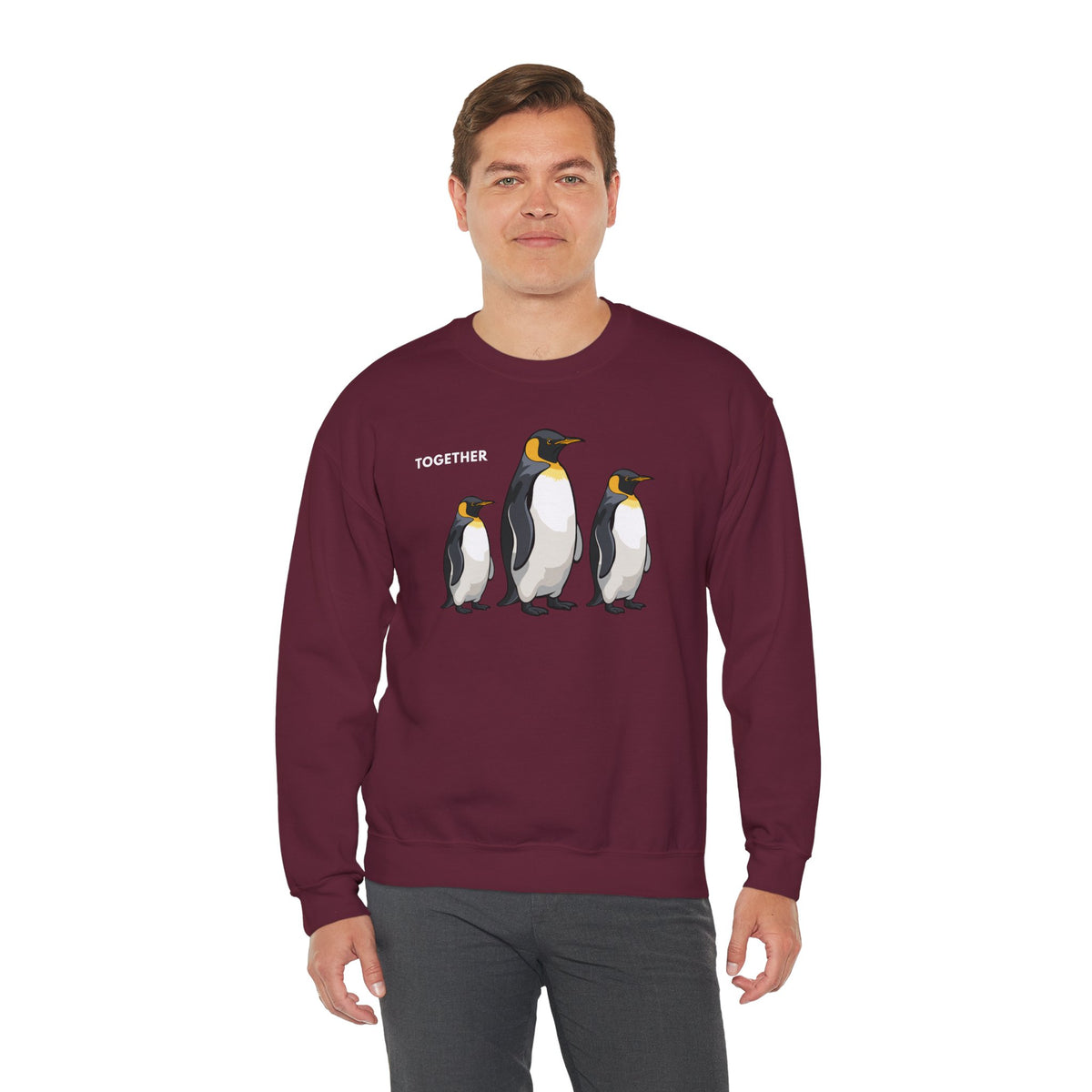 TOGETHER Penguin Sweatshirt Premium Design SKIALFA Unisex