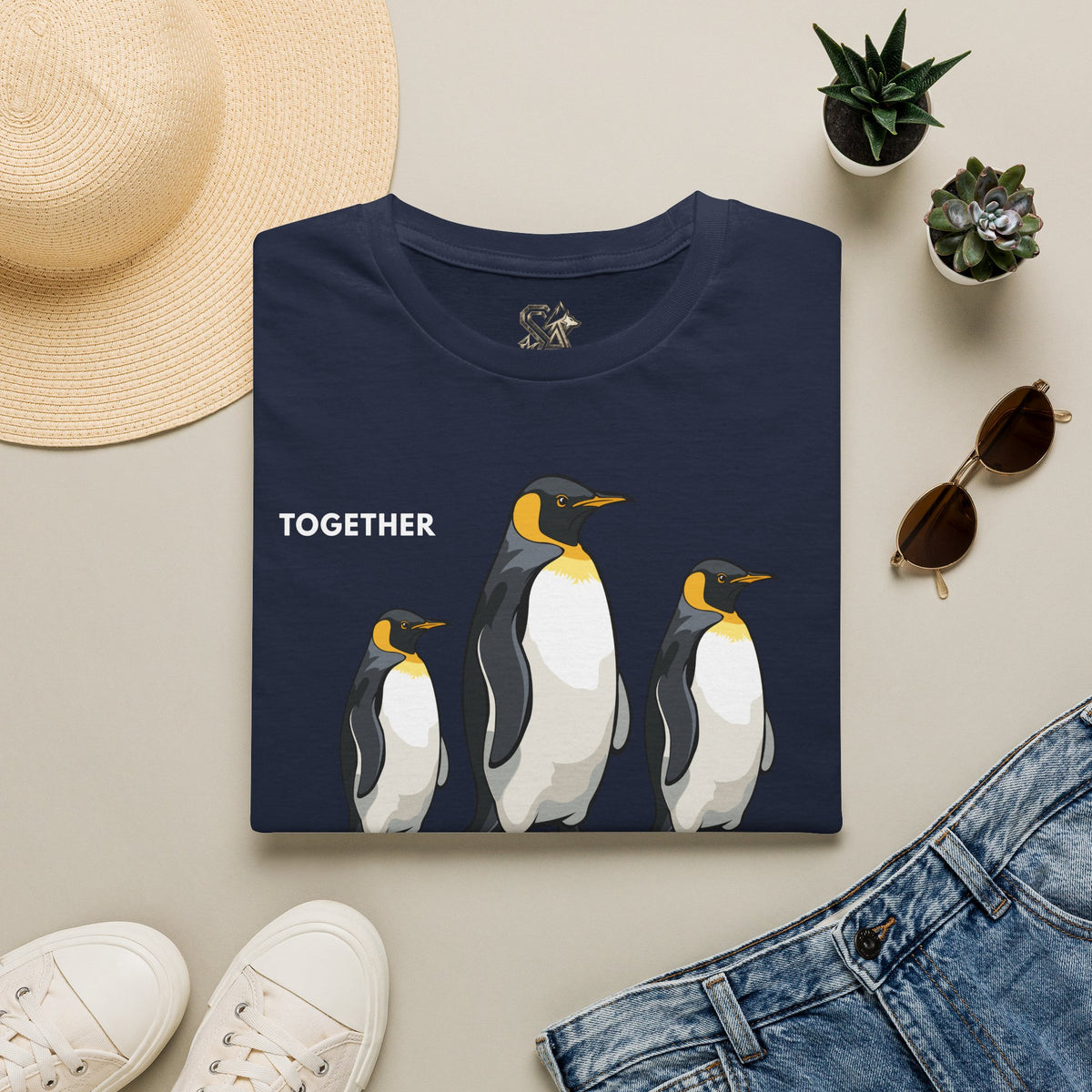 TOGETHER Penguin T-Shirt Premium Design Unisex