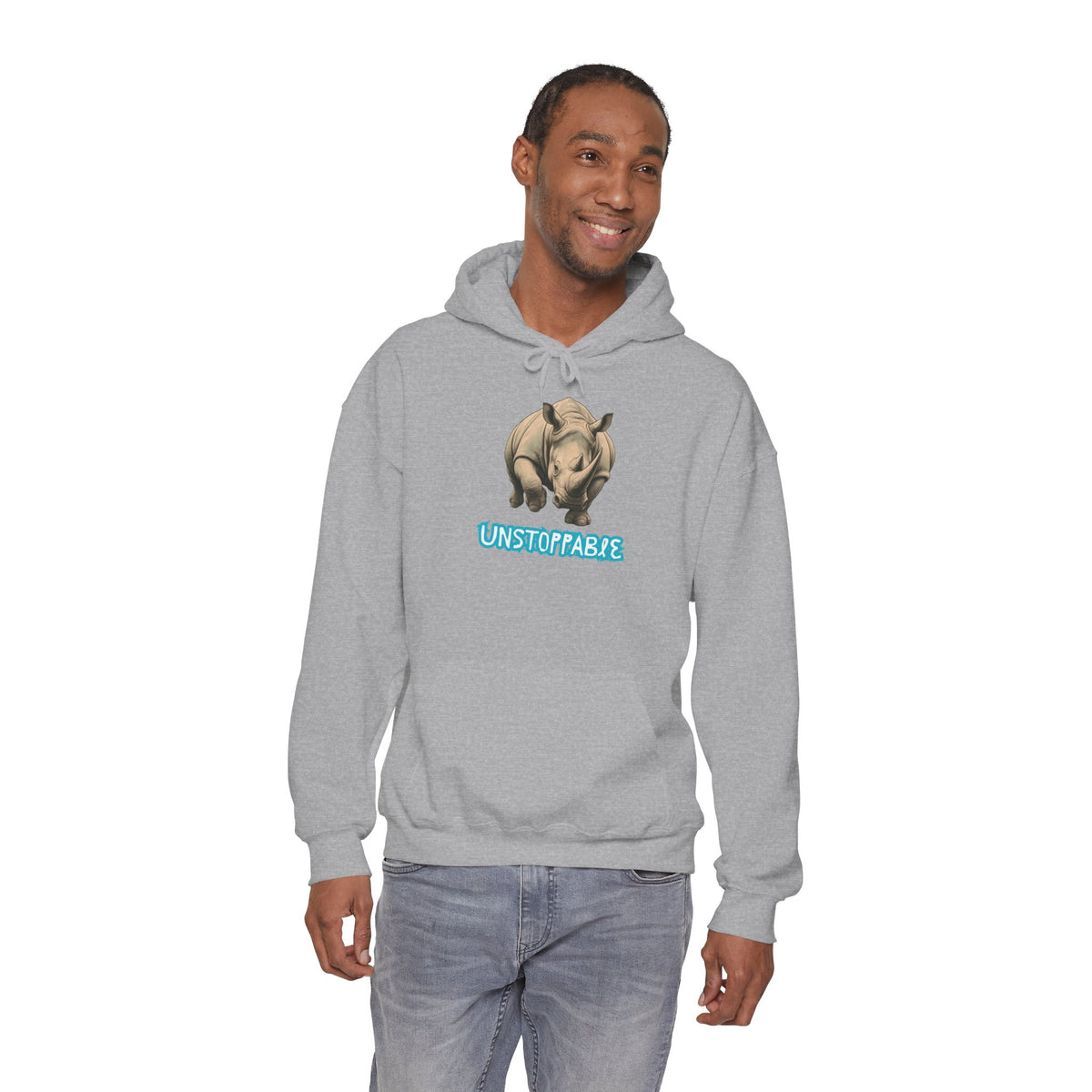 UNSTOPPABLE Rhino Hoodie Premium Design SKIALFA Unisex