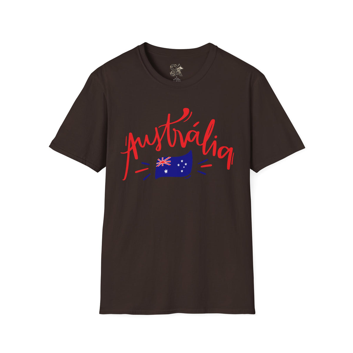 Australia Script Flag T-Shirt Premium Design SKIALFA Unisex