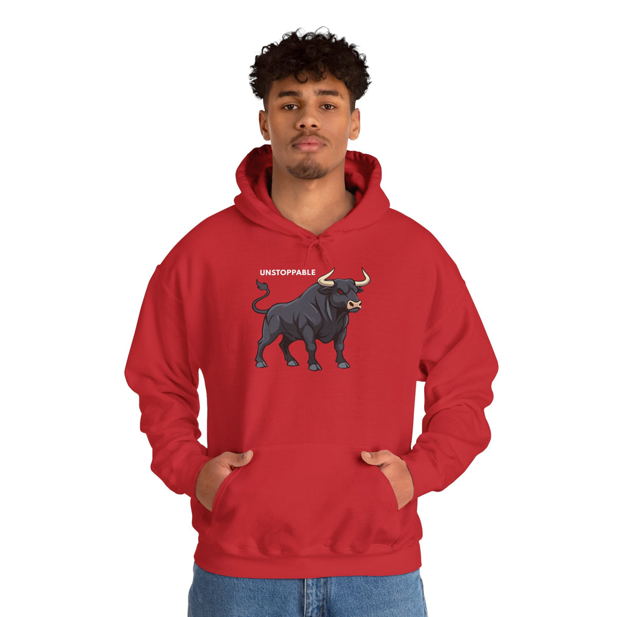 UNSTOPPABLE Bull Hoodie Premium Design SKIALFA Unisex