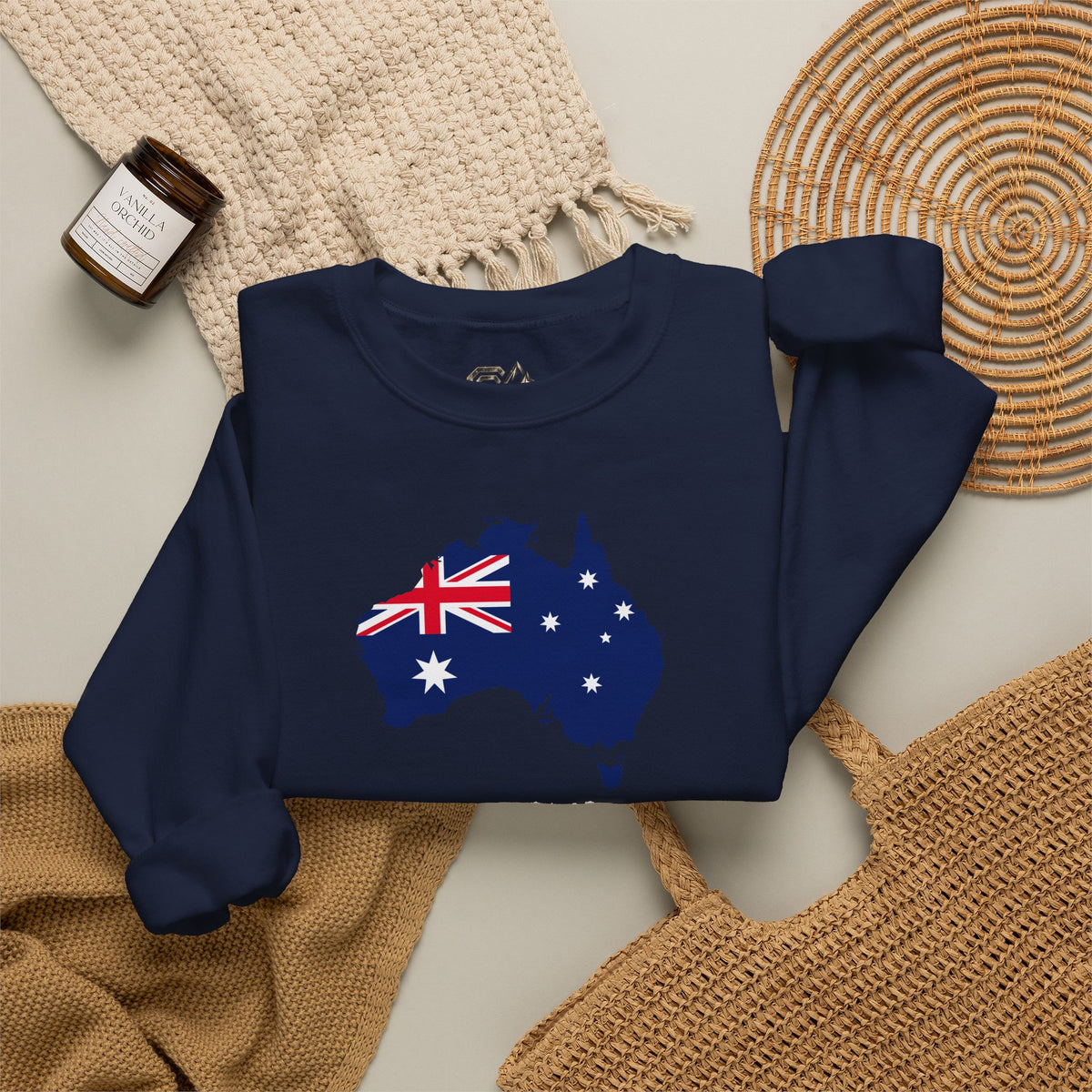 Australia Map Flag Sweatshirt Premium Design SKIALFA Unisex