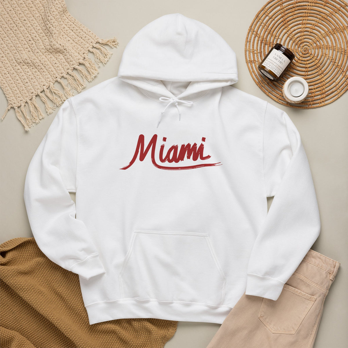 Miami Hoodie Premium Design SKIALFA Unisex