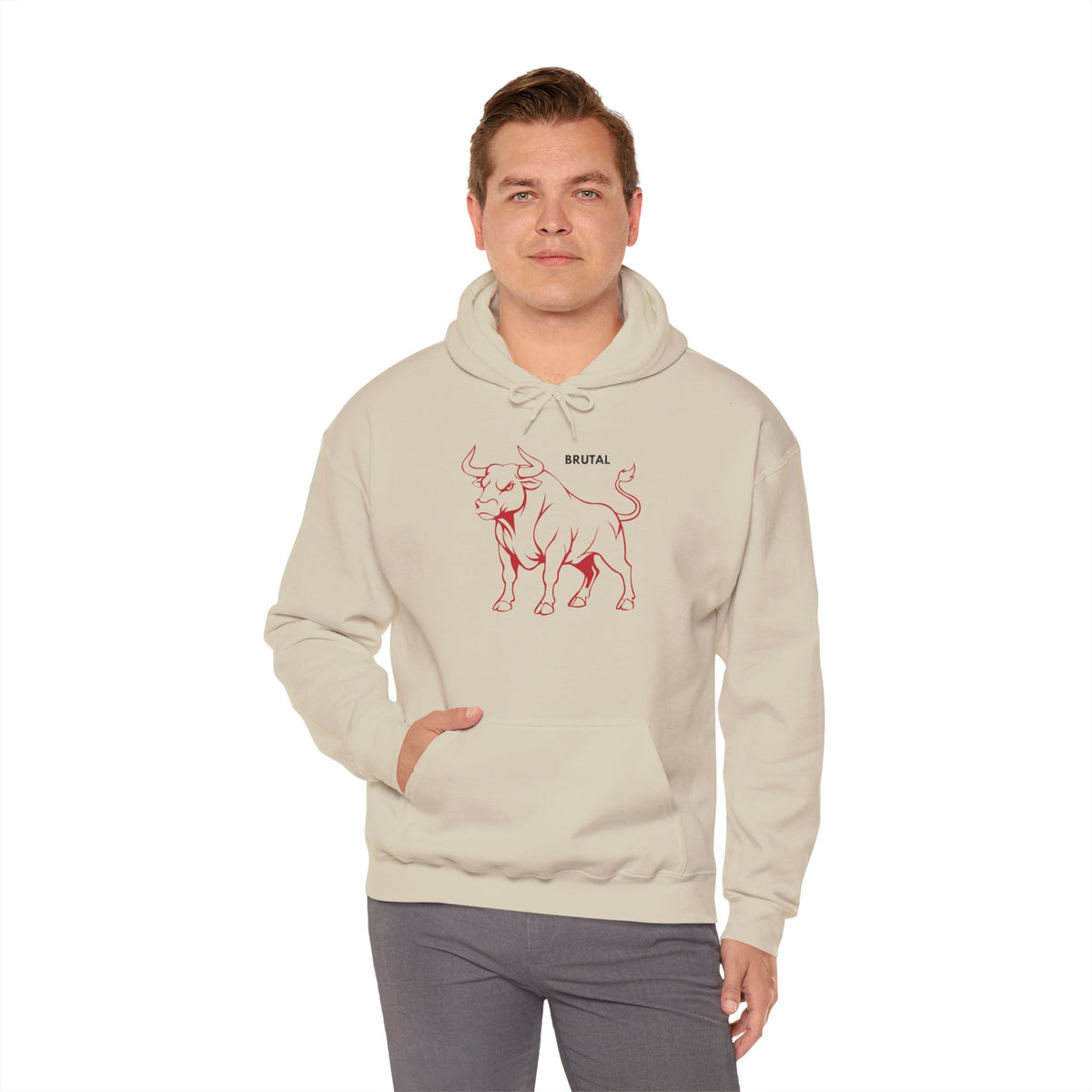 BRUTAL Bull Hoodie Premium Design SKIALFA Unisex
