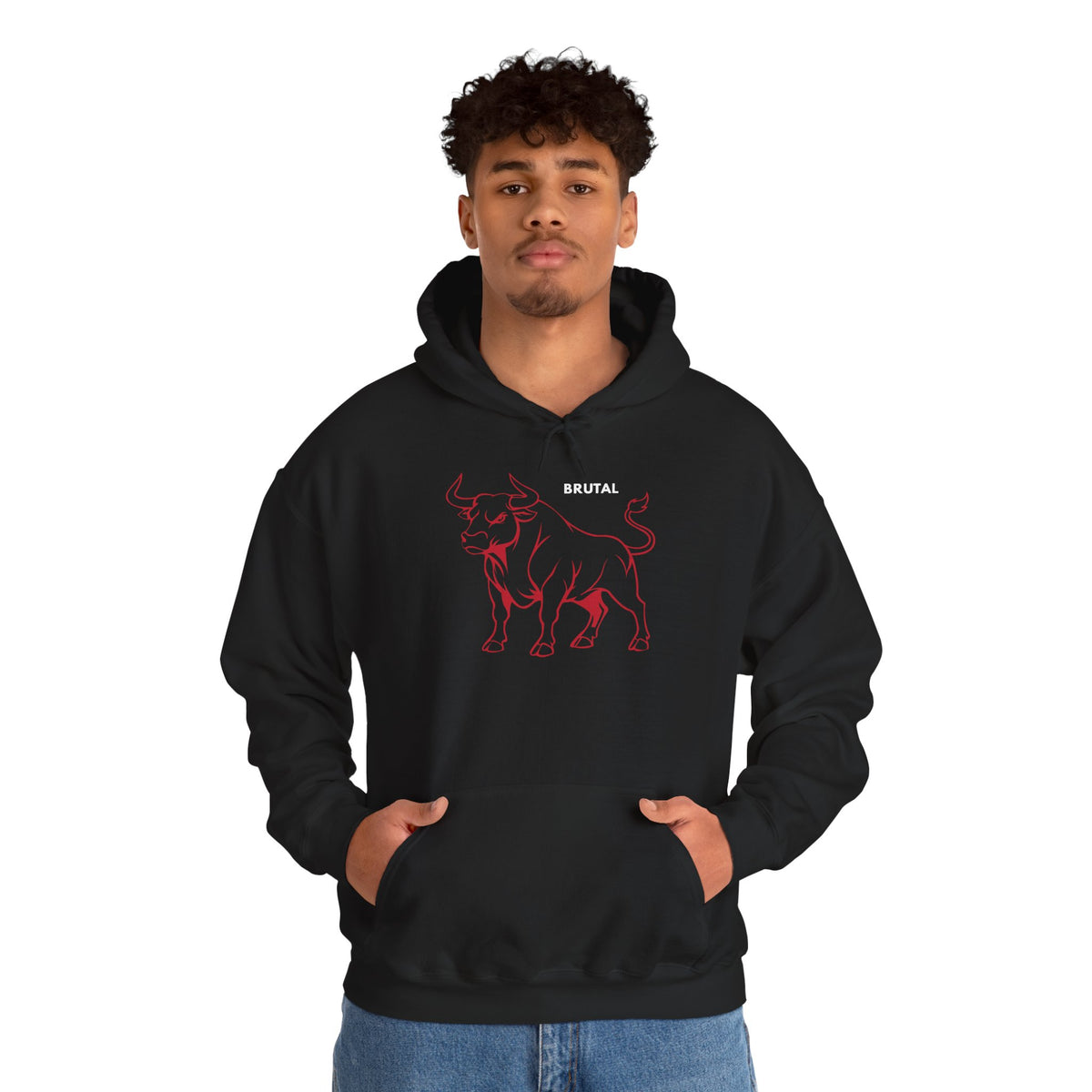 BRUTAL Bull Hoodie Premium Design SKIALFA Unisex