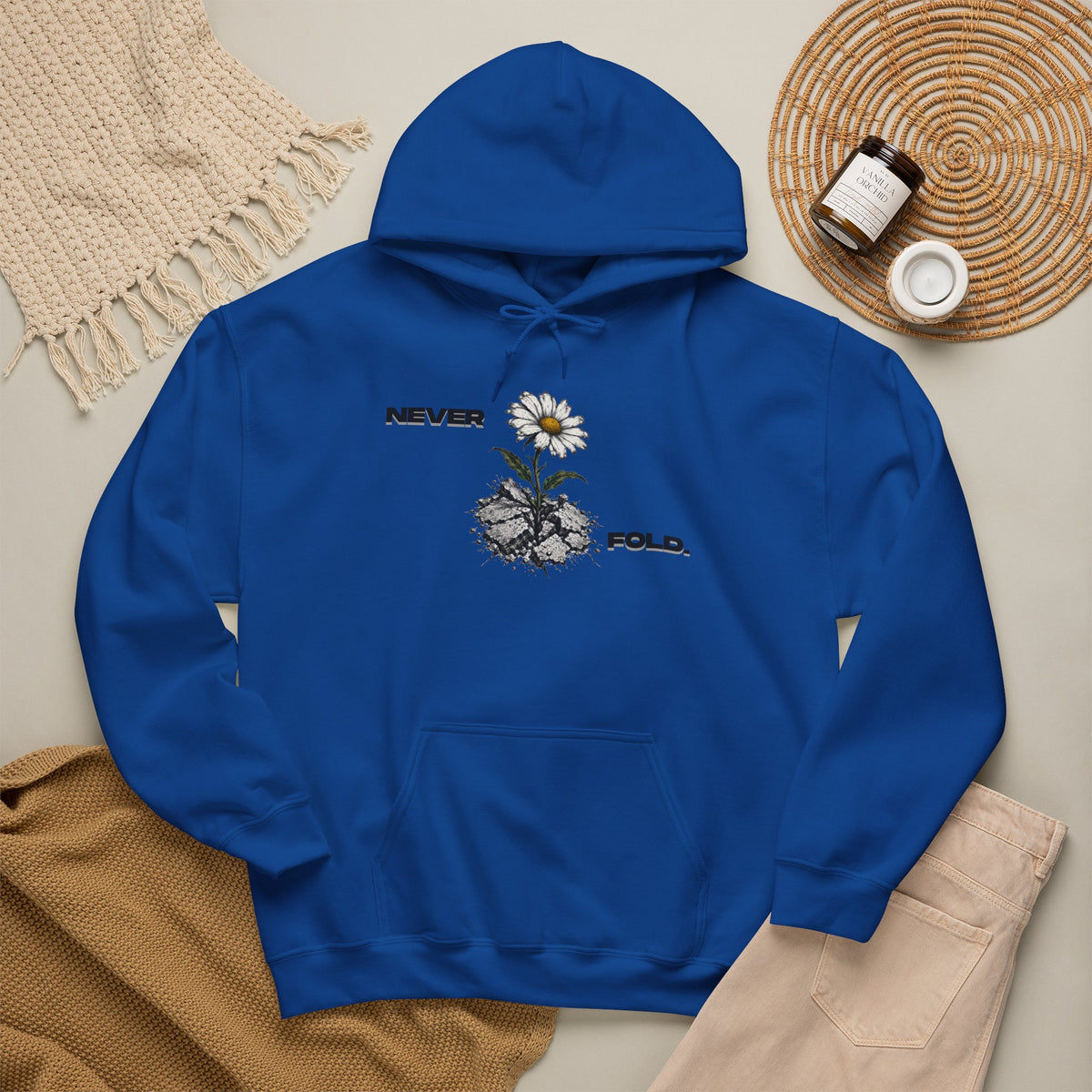 NEVER FOLD. Hoodie Premium Design SKIALFA Unisex