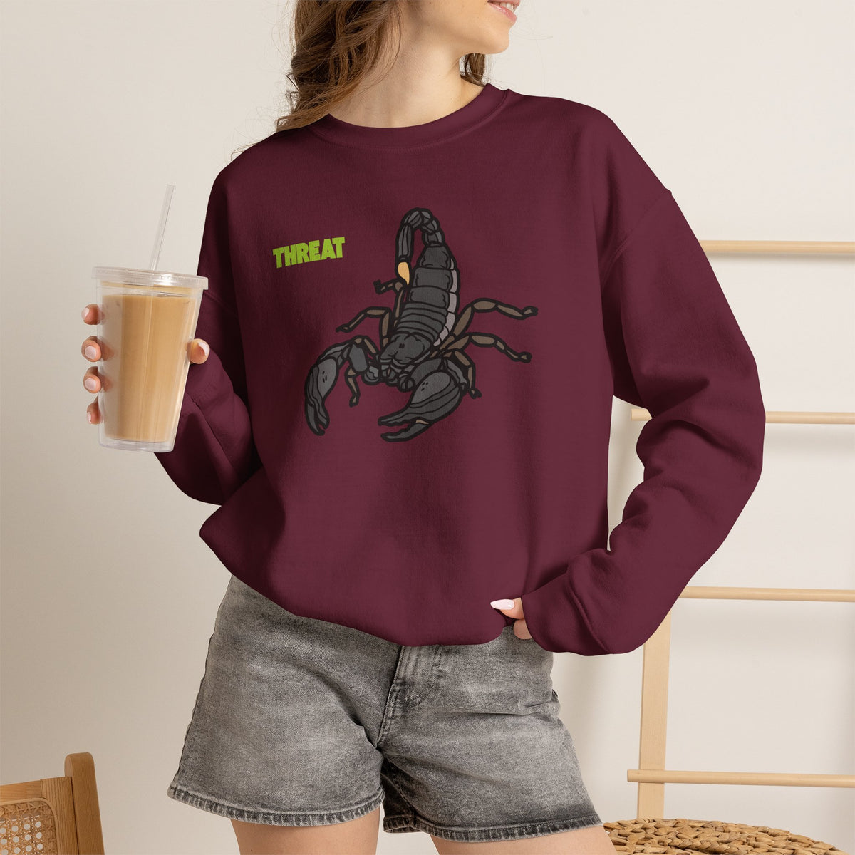 THREAT Scorpion Sweatshirt Premium Design SKIALFA Unisex