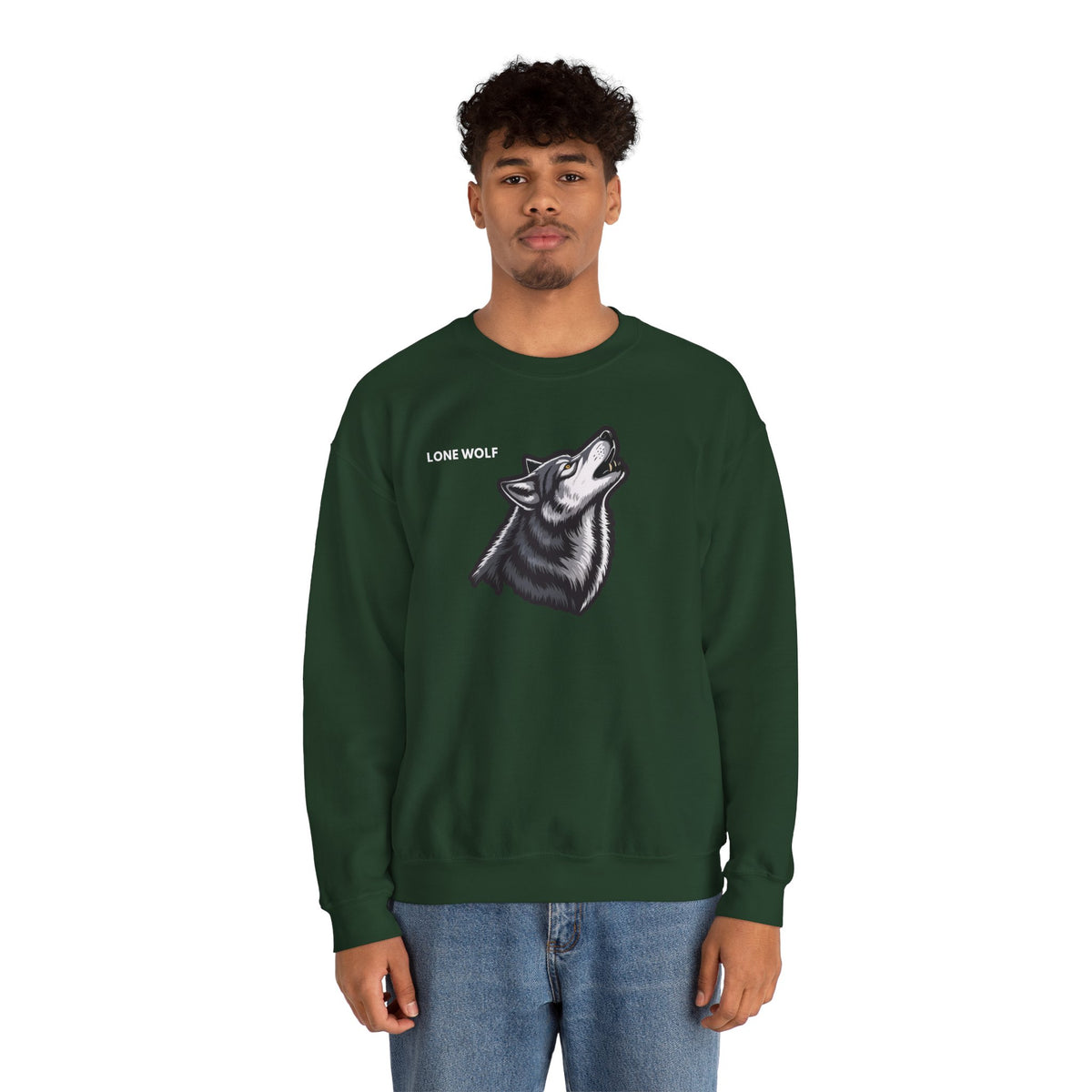LONE WOLF Sweatshirt Premium Design SKIALFA Unisex