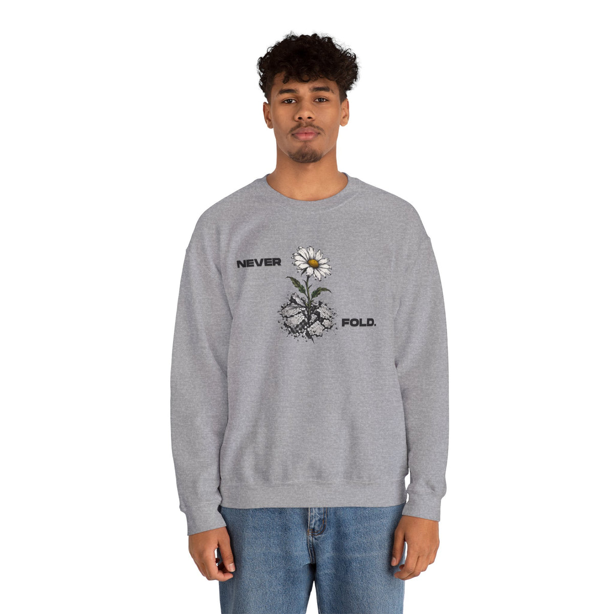 NEVER FOLD Sweatshirt Premium Design SKIALFA Unisex