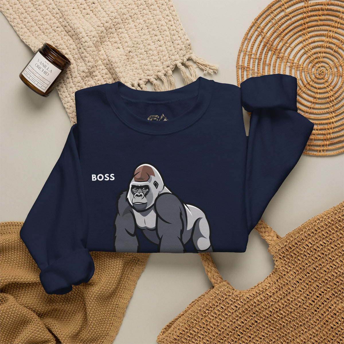 BOSS Gorilla Sweatshirt Premium Design SKIALFA Unisex