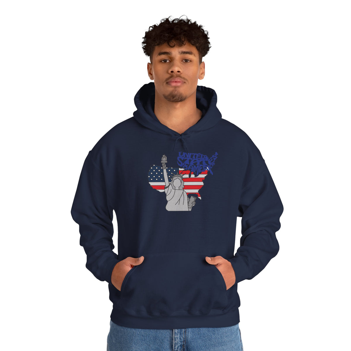 USA Flag Hoodie Premium Design SKIALFA Unisex