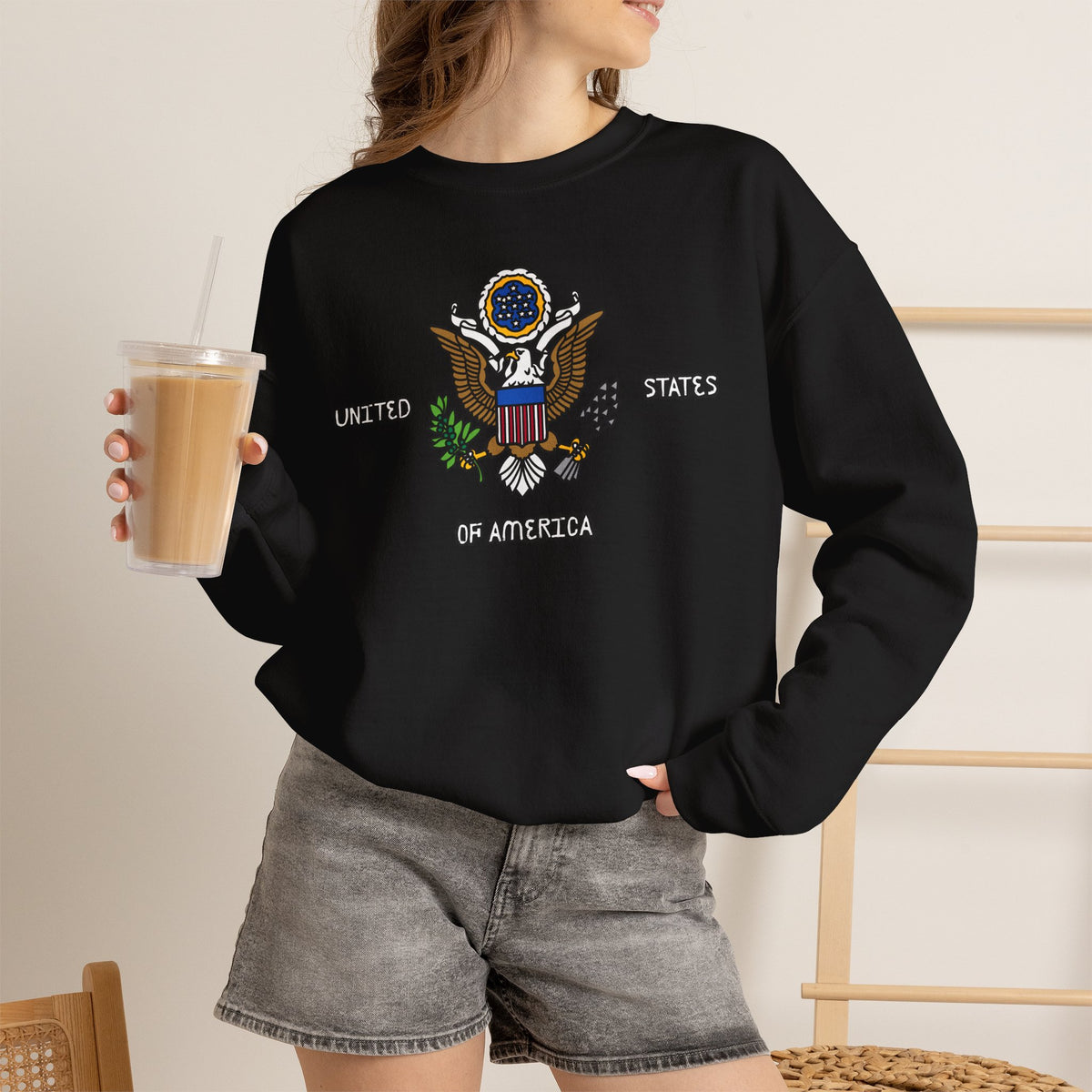 United States Sweatshirt Premium Design SKIALFA Unisex