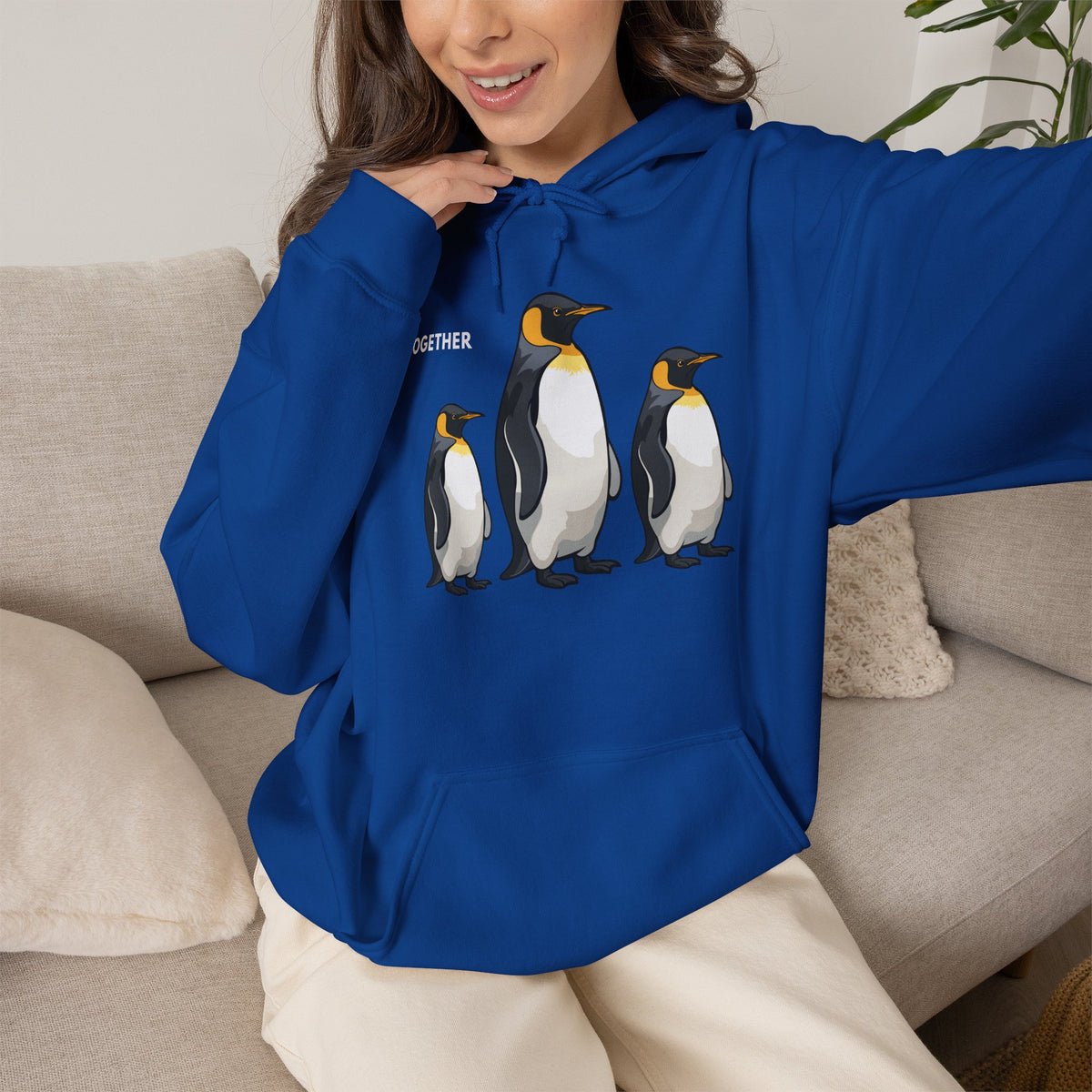 TOGETHER Penguin Hoodie Premium Design SKIALFA Unisex