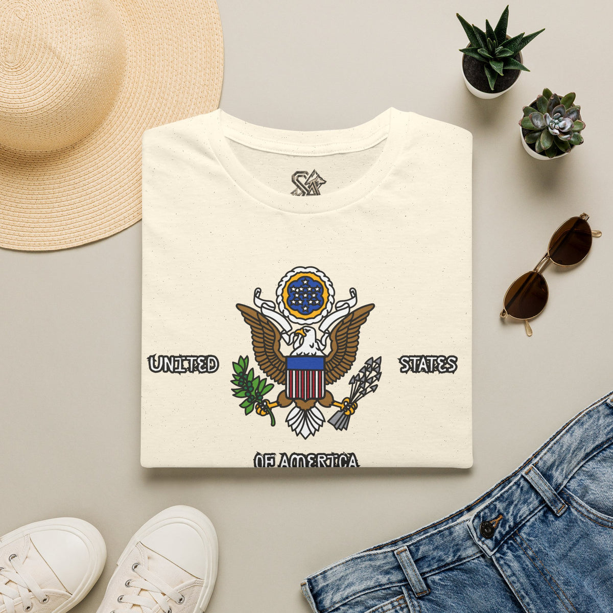 United States Of America T-Shirt Premium Design SKIALFA Unisex