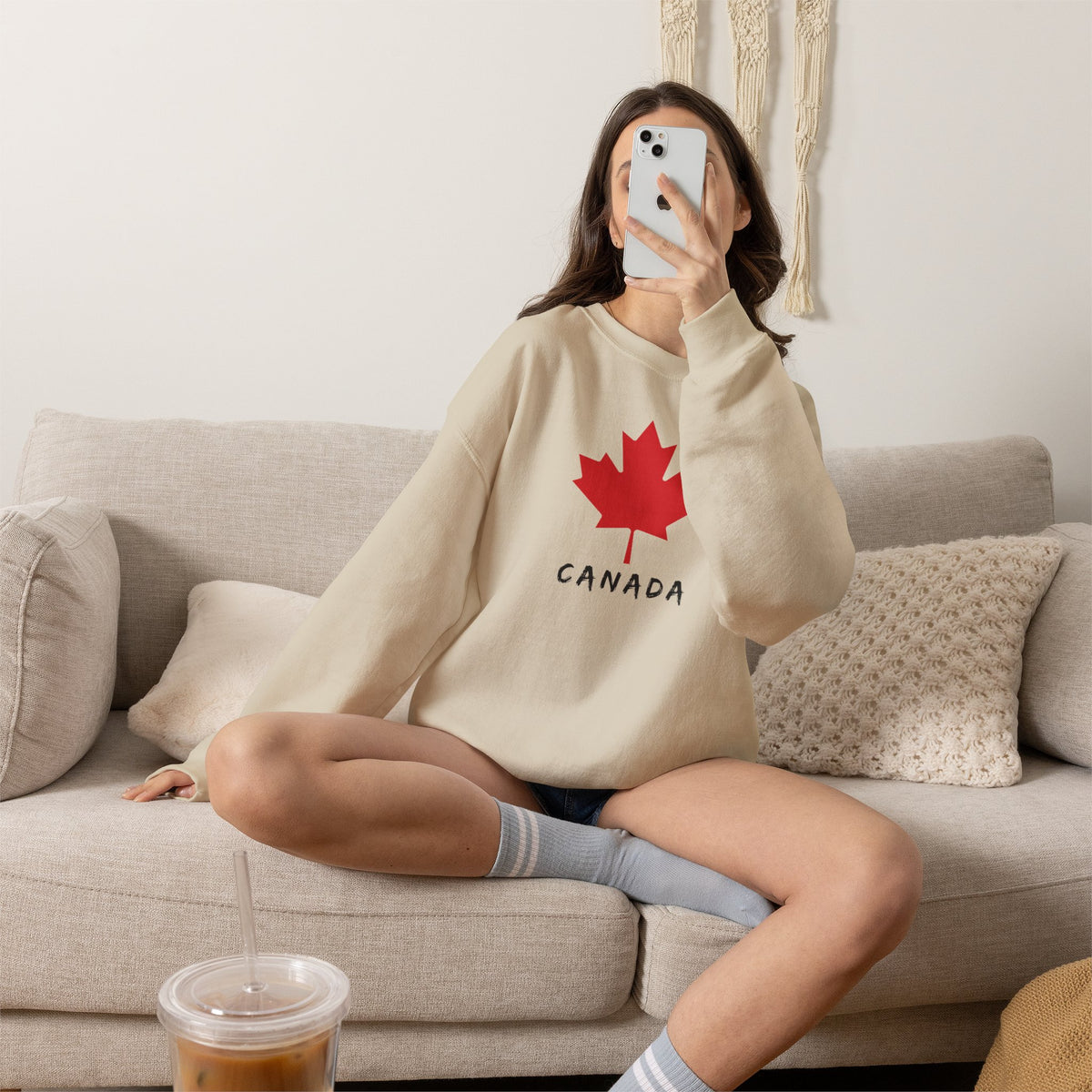 Canada Sweatshirt Premium Design SKIALFA Unisex