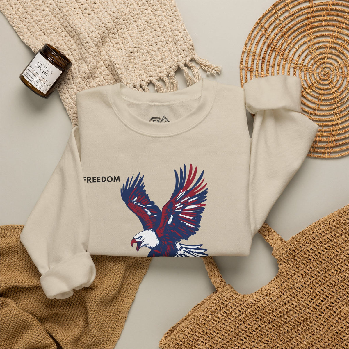 FREEDOM Eagle Sweatshirt Premium Design SKIALFA Unisex
