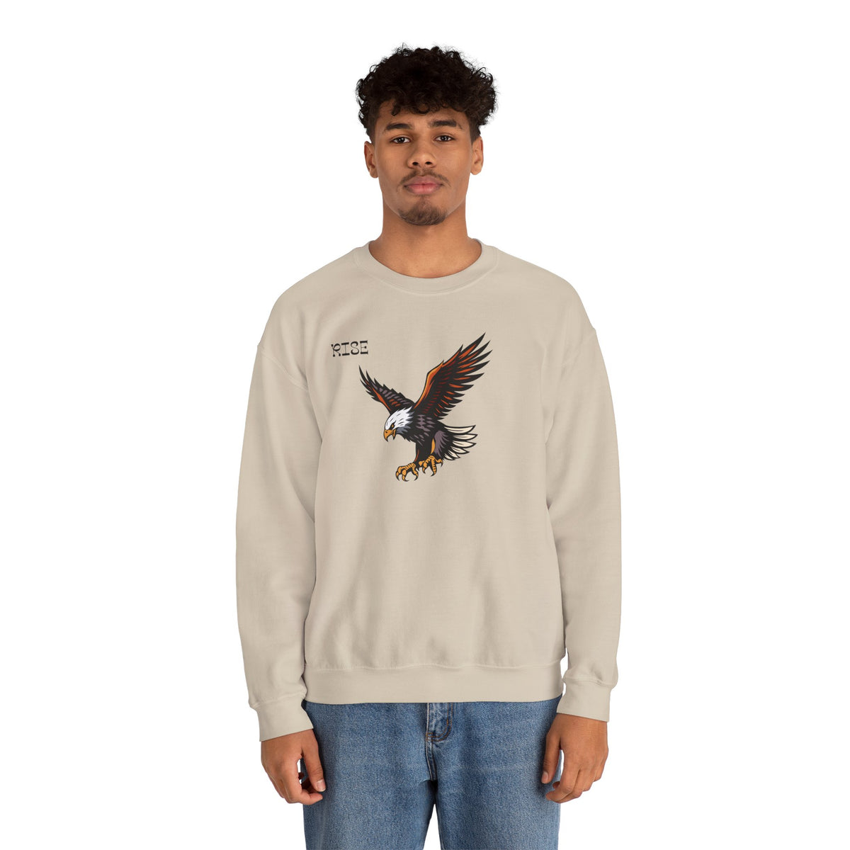 RISE Eagle Sweatshirt Premium Design SKIALFA Unisex