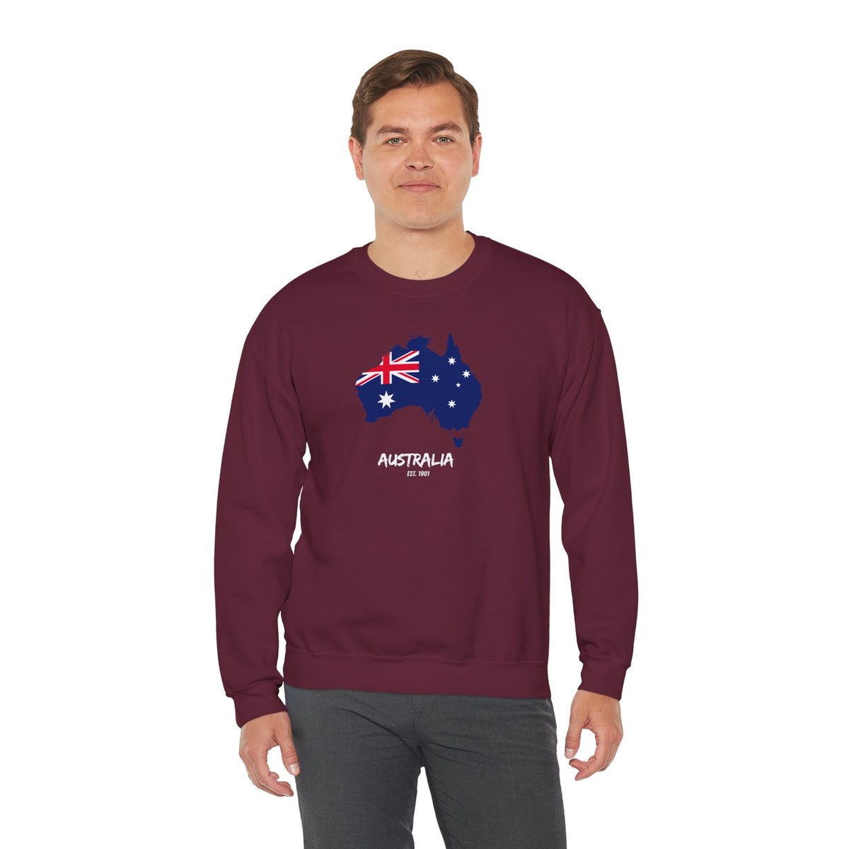 Australia Map Flag Sweatshirt Premium Design SKIALFA Unisex
