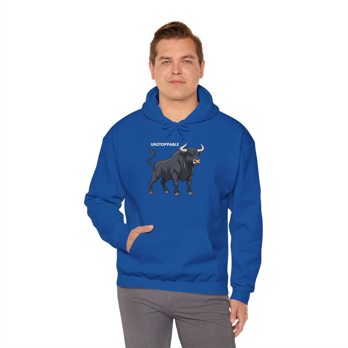 UNSTOPPABLE Bull Hoodie Premium Design SKIALFA Unisex