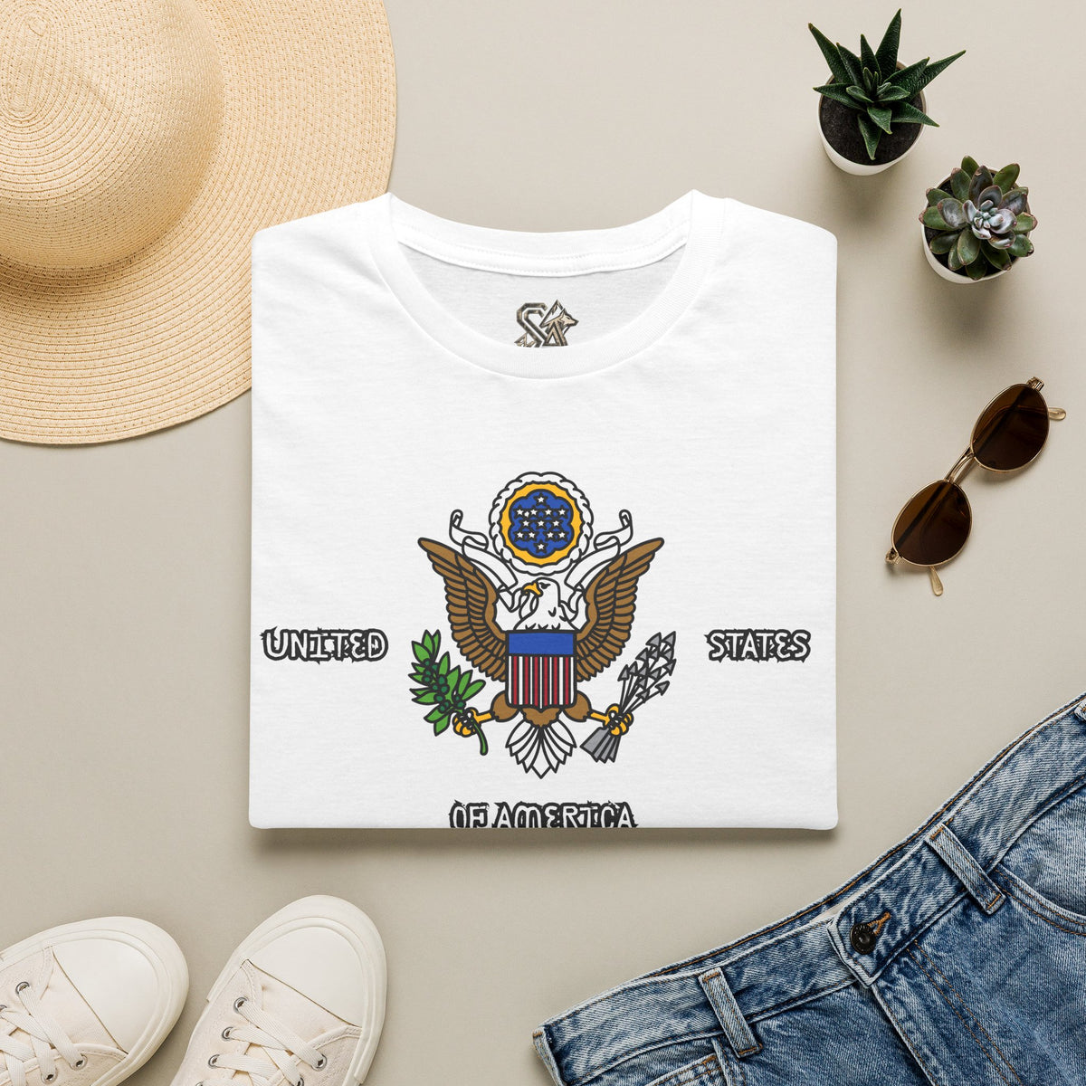 United States Of America T-Shirt Premium Design SKIALFA Unisex