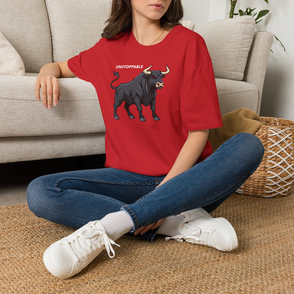UNSTOPPABLE Bull T-Shirt Premium Design SKIALFA Unisex