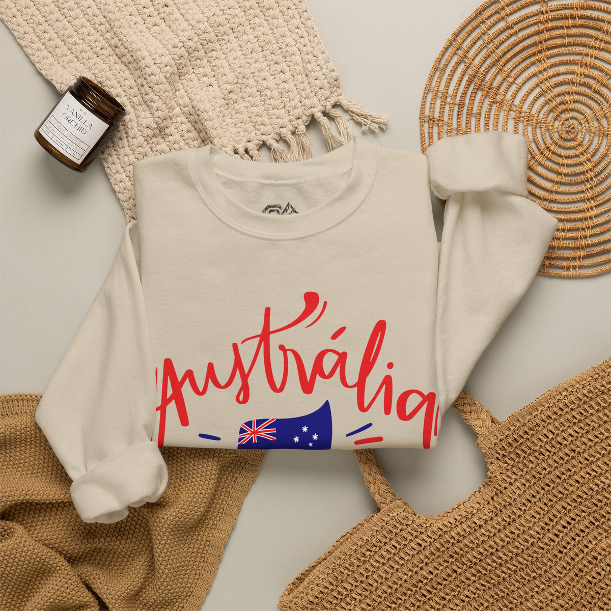 Australia Flag Sweatshirt Premium Design SKIALFA Unisex