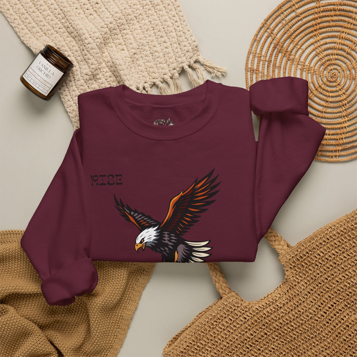 RISE Eagle Sweatshirt Premium Design SKIALFA Unisex