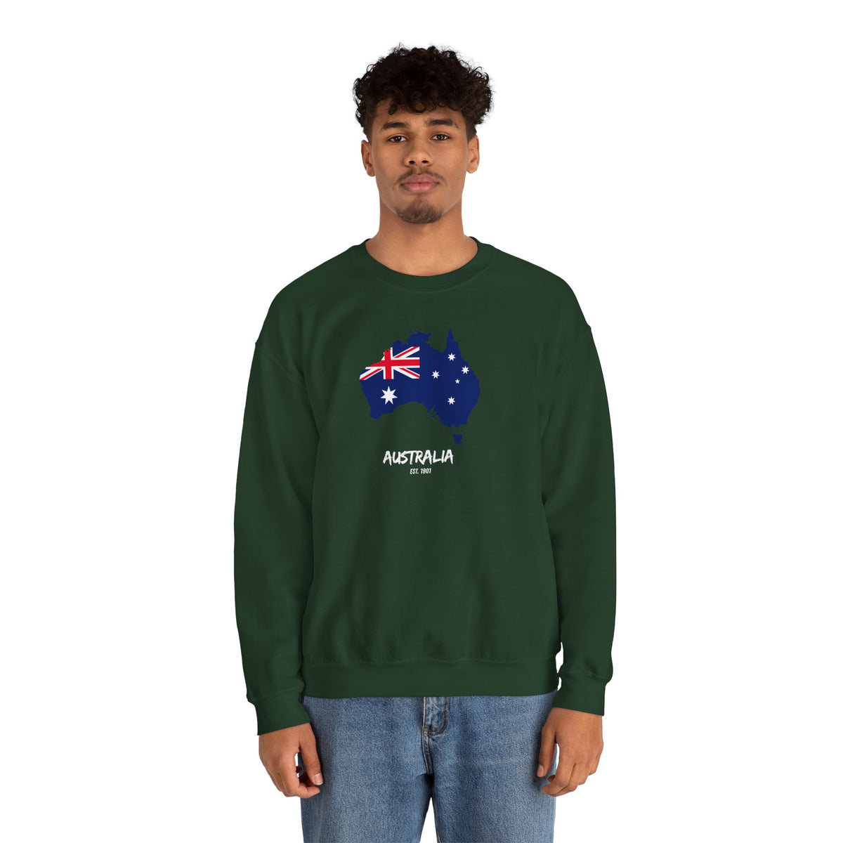 Australia Map Flag Sweatshirt Premium Design SKIALFA Unisex